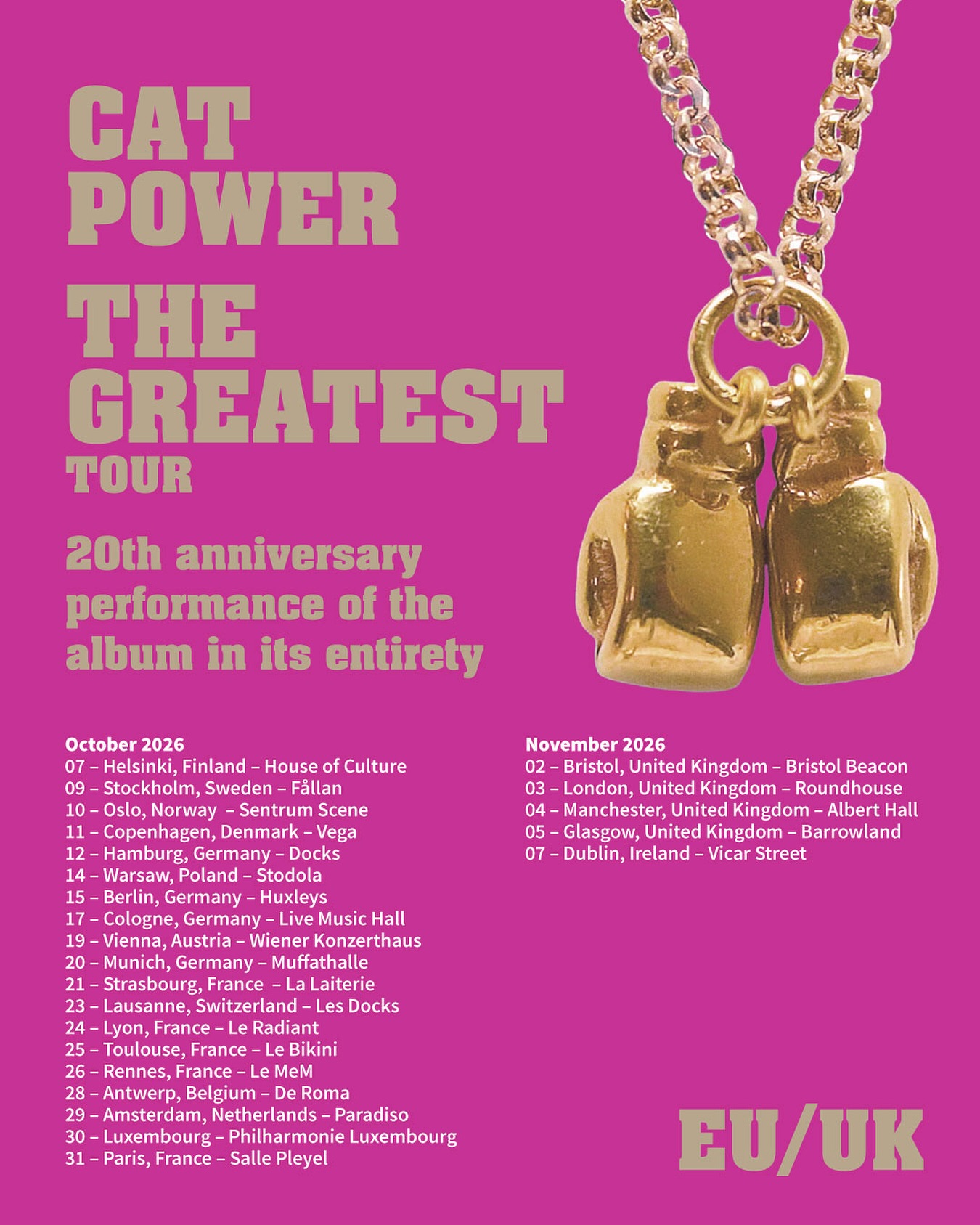 Cat Power The Greatest 20th Anniversary Tour Poster 2026